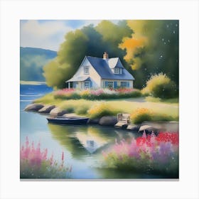 House By The Lake 2 Canvas Print