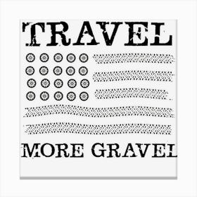 Vintage Us Flag Off Road Vehicle Travel More Gravel Canvas Print