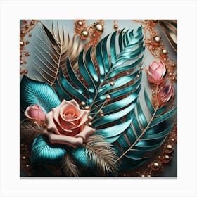 Abstract Floral Painting Canvas Print