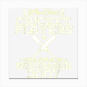 17 Year Old Birthday In November 2007 Best Cricket Players 1 Canvas Print