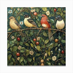 Birds On A Branch Art 34 Canvas Print