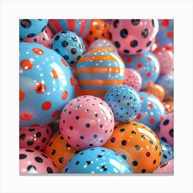 Polka Dot Balls Canvas Print