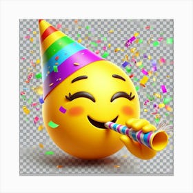 Happy Birthday Emoji Canvas Print