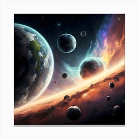 Space Scene 2 Canvas Print