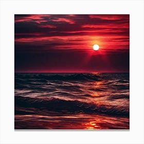 Sunset Over The Ocean 185 Canvas Print