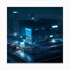 Futuristic Cityscape 1 Canvas Print