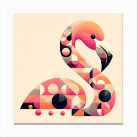 Geometric Art Flamingo 1 Canvas Print