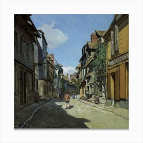 Rue De La Bavole, Honfleur, Claude Monet Canvas Print