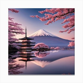 Pink Cherry Blossoms 8 Canvas Print