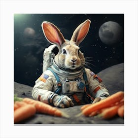 Rabbit In Space Canvas Print