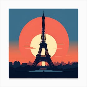 Paris Sunset  Canvas Print