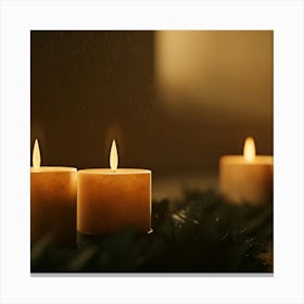 Christmas Candles - Christmas Stock Videos & Royalty-Free Footage Canvas Print