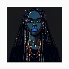 Black Girl With Dreadlocks Canvas Print