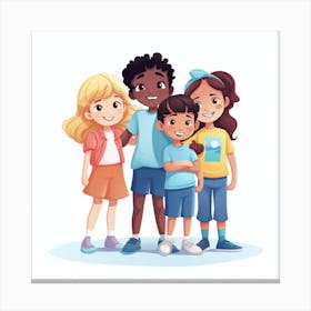 Group Of Kids 6 Canvas Print