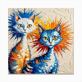 Two Cats 13 Canvas Print