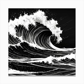 Leonardo Anime Xl Dramatic Ocean Wave With Swirling Foam Showc 3 Toile