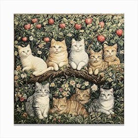 Cats In The Countryside Tapestry 6 Canvas Print