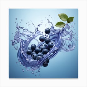 Blueberry Splash Canvas Print