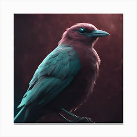 Bird Perched On A Branch 2 Canvas Print