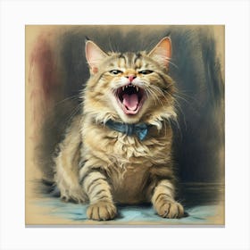 Cat Yawn Canvas Print