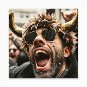 Bullfighter With Horns 1 Canvas Print