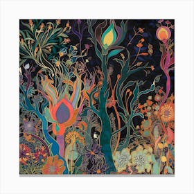 Trees Forest Mystical Forest Nature (2) Canvas Print