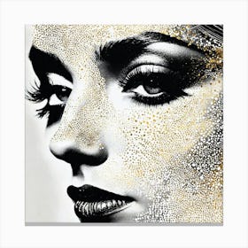 Gold And Black Painting Canvas Print