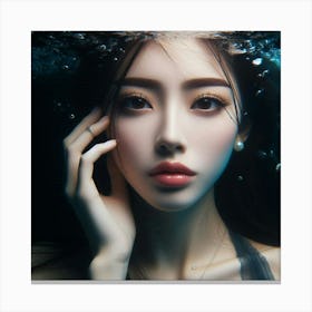 Asian Beauty Underwater Canvas Print