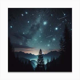 Night Sky With Stars Canvas Print