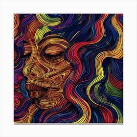 Abstract Of A Woman'S Face 3 Canvas Print