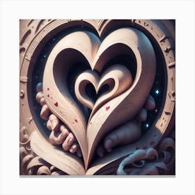 Heart Of The Book Canvas Print