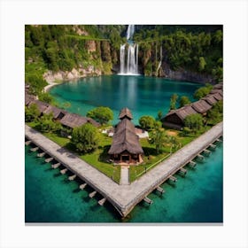 Waterfall In Croatia Canvas Print