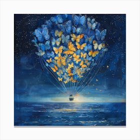 Butterflies In The Sky 3 Canvas Print