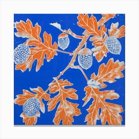 Oak Leaves And Cones Canvas Print