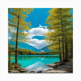 Lake In The Mountains 14 Canvas Print