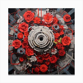 'Red Roses' 1 Canvas Print