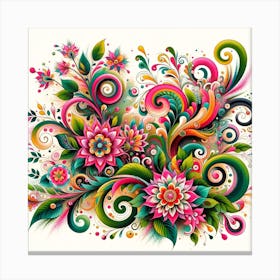 Colorful Floral Painting Canvas Print