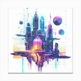 Futuristic City.Generated AI. Wall Art Print 16 Leinwandbilder