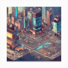 Futuristic City Canvas Print