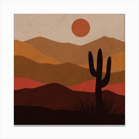 Sunset In The Desert 4 Canvas Print