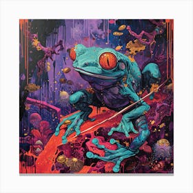 Frog Splash 1 Canvas Print