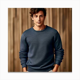 Mock Up Jumper Blank Plain Sweater Pullover Knit Cotton Wool Fleece Soft Comfy Cozy M (35) Canvas Print