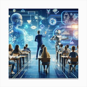 Futuristic Classroom Canvas Print