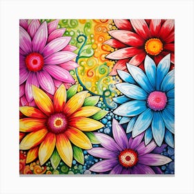 Colorful Flowers 2 Canvas Print