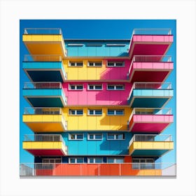 Colorful Apartment Building Canvas Print