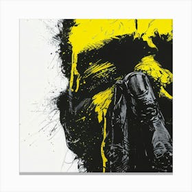 Splatter Black Face Painting 1 Canvas Print