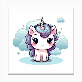 Cute Unicorn 589 Canvas Print