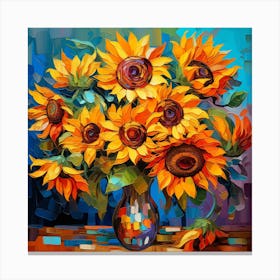 Sunflowers In A Vase 2 Canvas Print