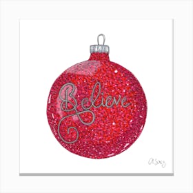 Believe Ornament. Canvas Print