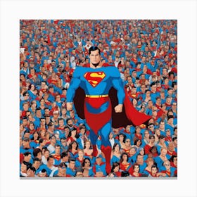 Superman In The Crowd Canvas Print